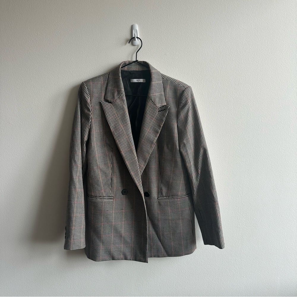 Mango Plaid Blazer